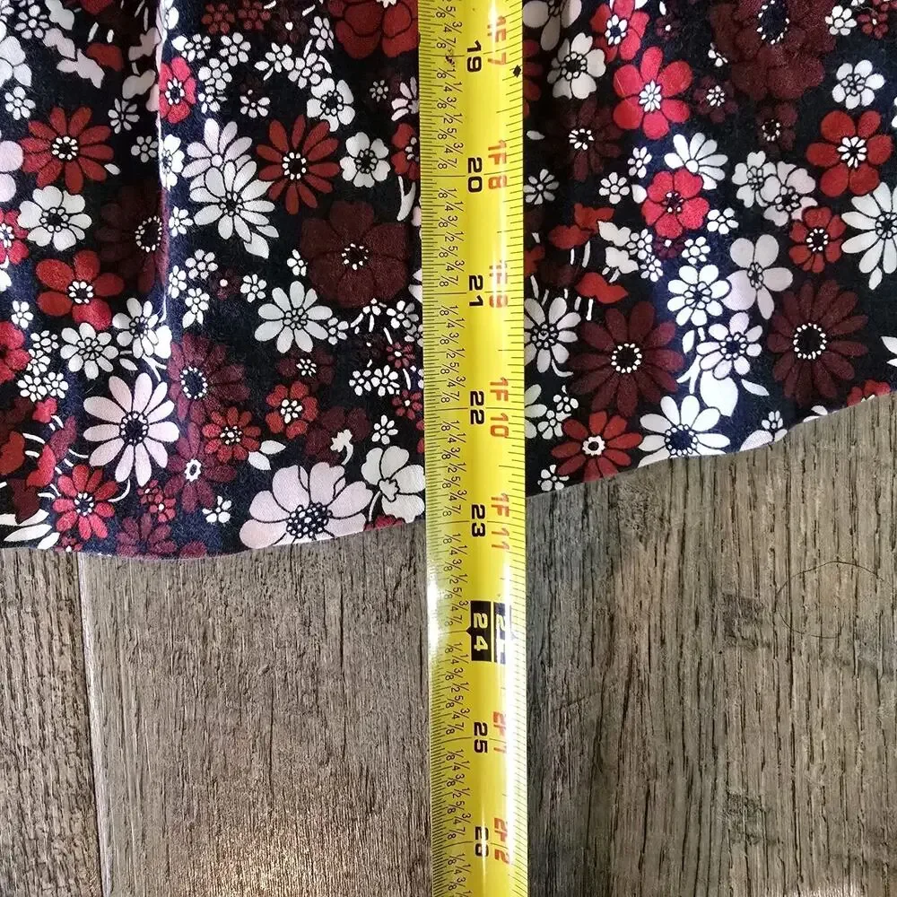 Brooke Brooke Girl Size 5 Red Floral Fit & Flare Short Sleeve Dress Party Easter